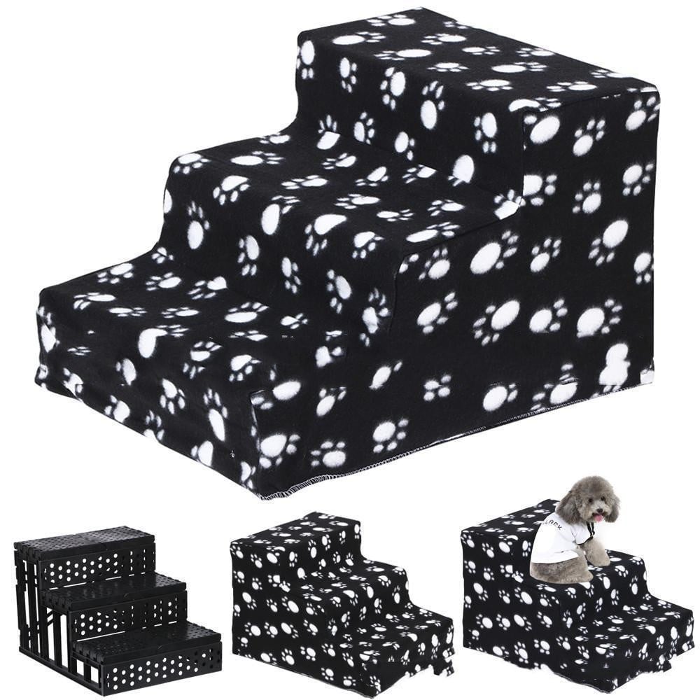 Plush Pet Stairs for Large Dogs — 70 lb Weight Capacity