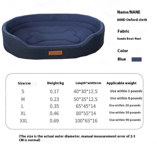 Waterproof Fleece Dog Bed — Machine Washable
