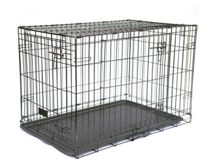 Folding Wire Dog Crate — 20"L x 14"W x 16"H
