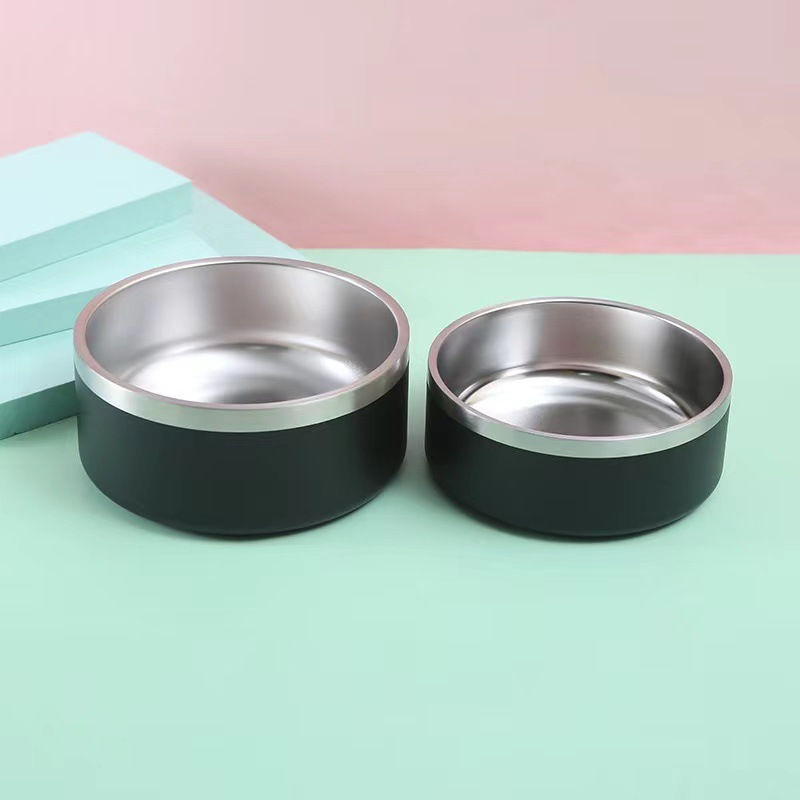 Portable Stainless Steel Dog Bowl Set — Travel-Ready