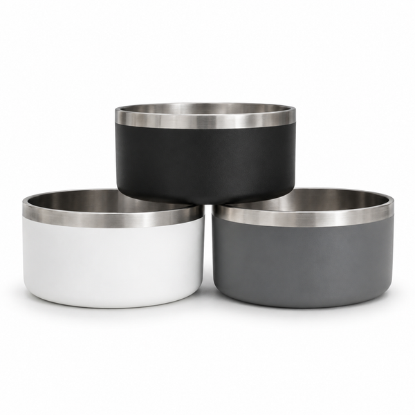 Portable Stainless Steel Dog Bowl Set - Travel-Ready