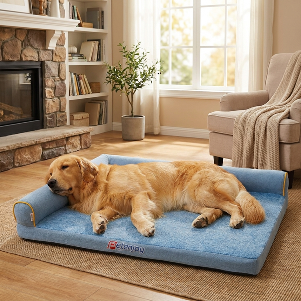 Removable Washable Sofa Dog Bed with Raised Sides